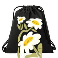 Subtle Flower Kamala Harris Boho Floral Drawstring Bag