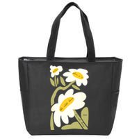 Subtle Flower Kamala Harris Boho Floral Zip Tote Bag