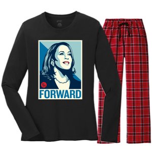 Shepard Fairey Kamala Harris Forward Women's Long Sleeve Flannel Pajama Set 