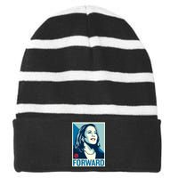 Shepard Fairey Kamala Harris Forward Striped Beanie with Solid Band