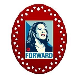 Shepard Fairey Kamala Harris Forward Ceramic Oval Ornament