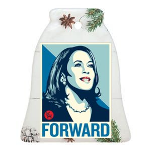 Shepard Fairey Kamala Harris Forward Ceramic Bell Ornament