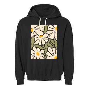 Subtle Flower Kamala Harris Floral Boho Aesthetic Quotes Garment-Dyed Fleece Hoodie