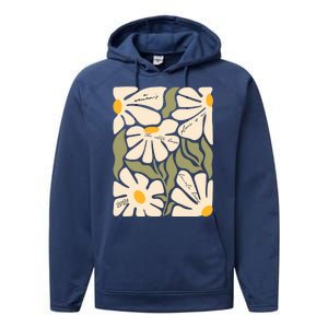 Subtle Flower Kamala Harris Floral Boho Aesthetic Quotes Performance Fleece Hoodie