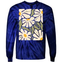 Subtle Flower Kamala Harris Floral Boho Aesthetic Quotes Tie-Dye Long Sleeve Shirt