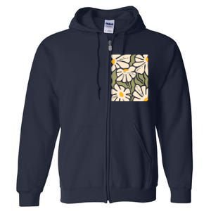 Subtle Flower Kamala Harris Floral Boho Aesthetic Quotes Full Zip Hoodie