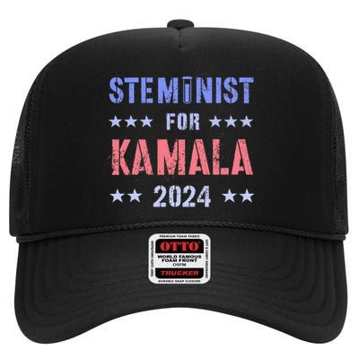 Steminist For Kamala 2024 Election Grab Him By Ballot High Crown Mesh Back Trucker Hat