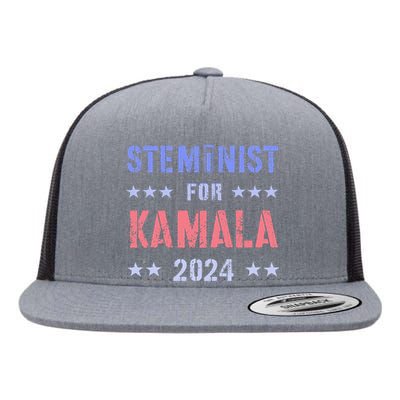 Steminist For Kamala 2024 Election Grab Him By Ballot Flat Bill Trucker Hat