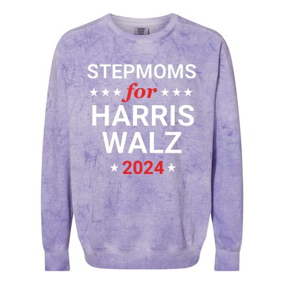 Stepmoms For Kamala Harris Walz Colorblast Crewneck Sweatshirt