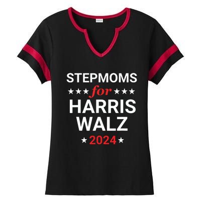 Stepmoms For Kamala Harris Walz Ladies Halftime Notch Neck Tee