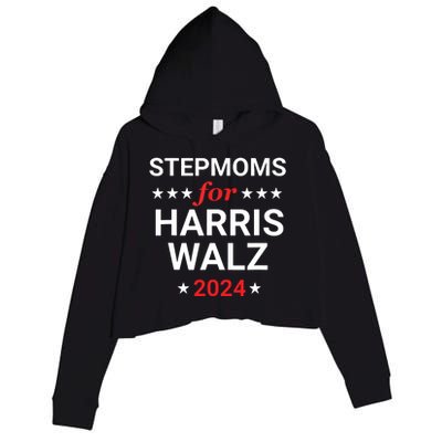 Stepmoms For Kamala Harris Walz Crop Fleece Hoodie