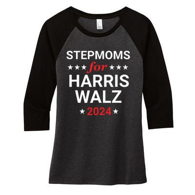 Stepmoms For Kamala Harris Walz Women's Tri-Blend 3/4-Sleeve Raglan Shirt