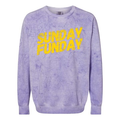 Sunday Funday Kc Retro Kansas City Sunday Funday Colorblast Crewneck Sweatshirt