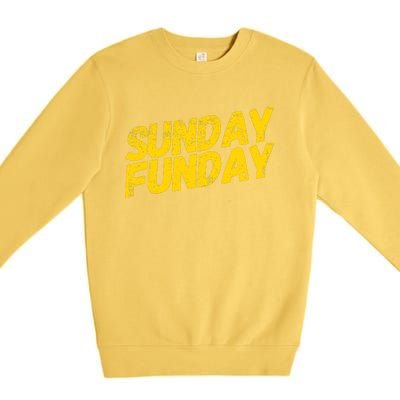 Sunday Funday Kc Retro Kansas City Sunday Funday Premium Crewneck Sweatshirt