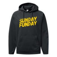 Sunday Funday Kc Retro Kansas City Sunday Funday Performance Fleece Hoodie