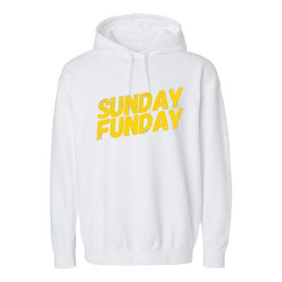 Sunday Funday Kc Retro Kansas City Sunday Funday Garment-Dyed Fleece Hoodie