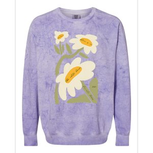 Subtle Flower Kamala Harris Boho Floral Gift Colorblast Crewneck Sweatshirt