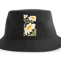 Subtle Flower Kamala Harris Boho Floral Gift Sustainable Bucket Hat