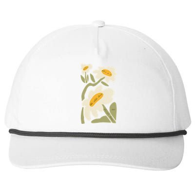 Subtle Flower Kamala Harris Boho Floral Gift Snapback Five-Panel Rope Hat