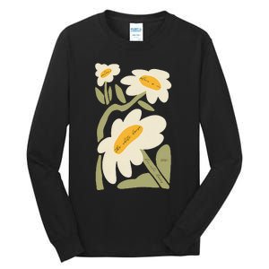 Subtle Flower Kamala Harris Boho Floral Gift Tall Long Sleeve T-Shirt