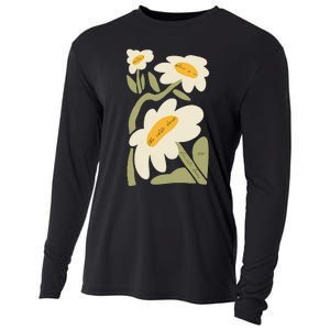 Subtle Flower Kamala Harris Boho Floral Gift Cooling Performance Long Sleeve Crew