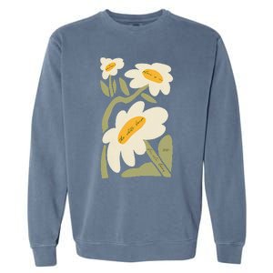 Subtle Flower Kamala Harris Boho Floral Gift Garment-Dyed Sweatshirt