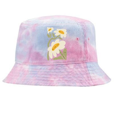 Subtle Flower Kamala Harris Boho Floral Gift Tie-Dyed Bucket Hat