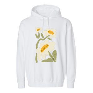 Subtle Flower Kamala Harris Boho Floral Gift Garment-Dyed Fleece Hoodie