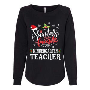 SantaS Favorite Kindergarten Teacher Xmas Party Womens California Wash Sweatshirt