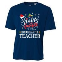 SantaS Favorite Kindergarten Teacher Xmas Party Cooling Performance Crew T-Shirt