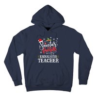 SantaS Favorite Kindergarten Teacher Xmas Party Hoodie