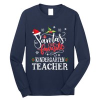 SantaS Favorite Kindergarten Teacher Xmas Party Long Sleeve Shirt