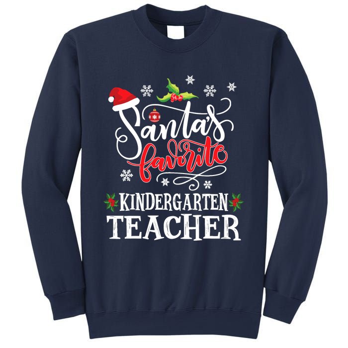 SantaS Favorite Kindergarten Teacher Xmas Party Sweatshirt