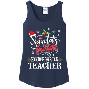 SantaS Favorite Kindergarten Teacher Xmas Party Ladies Essential Tank