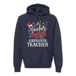 SantaS Favorite Kindergarten Teacher Xmas Party Premium Hoodie