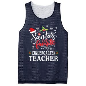 SantaS Favorite Kindergarten Teacher Xmas Party Mesh Reversible Basketball Jersey Tank