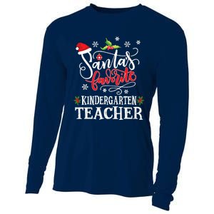 SantaS Favorite Kindergarten Teacher Xmas Party Cooling Performance Long Sleeve Crew