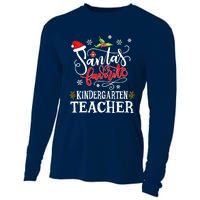 SantaS Favorite Kindergarten Teacher Xmas Party Cooling Performance Long Sleeve Crew