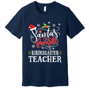 SantaS Favorite Kindergarten Teacher Xmas Party Premium T-Shirt