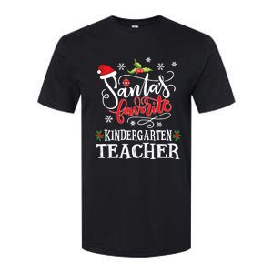 SantaS Favorite Kindergarten Teacher Xmas Party Softstyle CVC T-Shirt