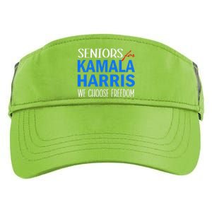 Seniors For Kamala Harris 2024 We Choose Freedom Adult Drive Performance Visor