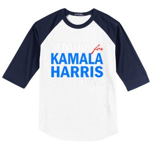 Seniors For Kamala Harris 2024 We Choose Freedom 2024 Kamala Harris For Presiden Baseball Sleeve Shirt