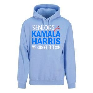 Seniors For Kamala Harris 2024 We Choose Freedom 2024 Kamala Harris For Presiden Unisex Surf Hoodie