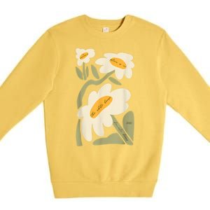 Subtle Flower Kamala Harris Boho Floral Premium Crewneck Sweatshirt