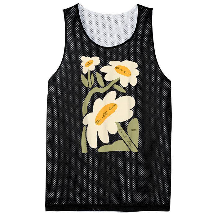 Subtle Flower Kamala Harris Boho Floral Mesh Reversible Basketball Jersey Tank