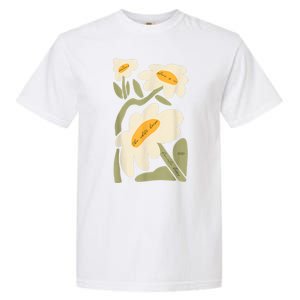 Subtle Flower Kamala Harris Boho Floral Garment-Dyed Heavyweight T-Shirt