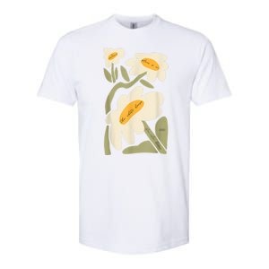 Subtle Flower Kamala Harris Boho Floral Softstyle CVC T-Shirt