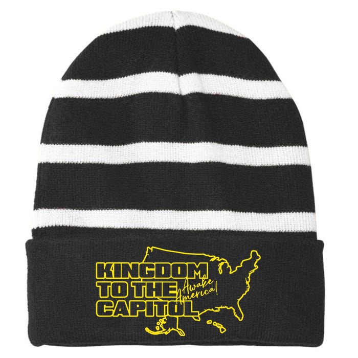 Sean Feucht Kingdom To The Capitol Striped Beanie with Solid Band