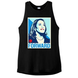 Shepard Fairey Kamala Harris Forward Ladies PosiCharge Tri-Blend Wicking Tank