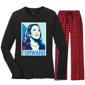 Shepard Fairey Kamala Harris Forward Women's Long Sleeve Flannel Pajama Set 